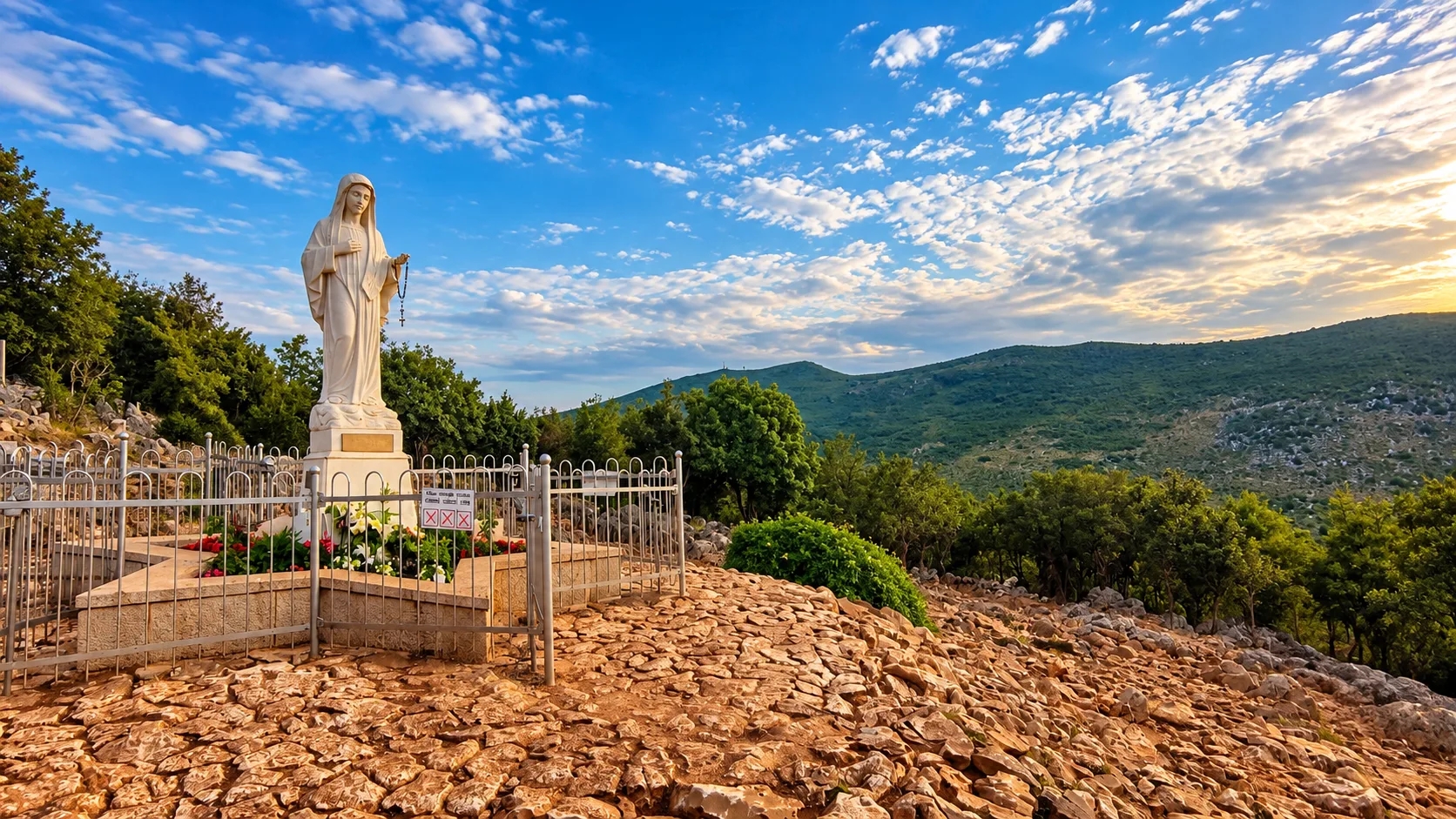 Statue of Our Lady in Medjugorje – starting point for private transfer to Split