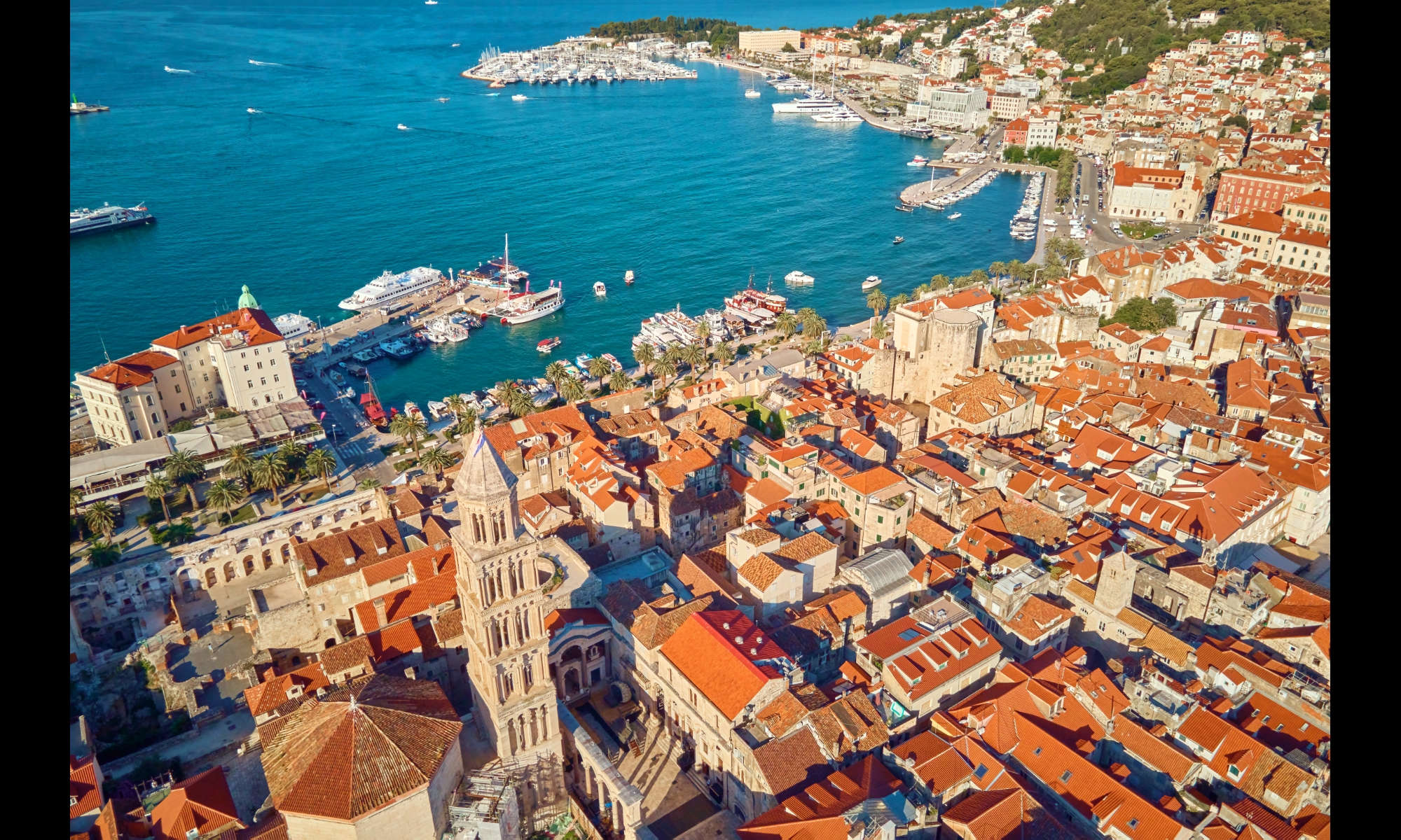 Split waterfront after a private transfer from Dubrovnik