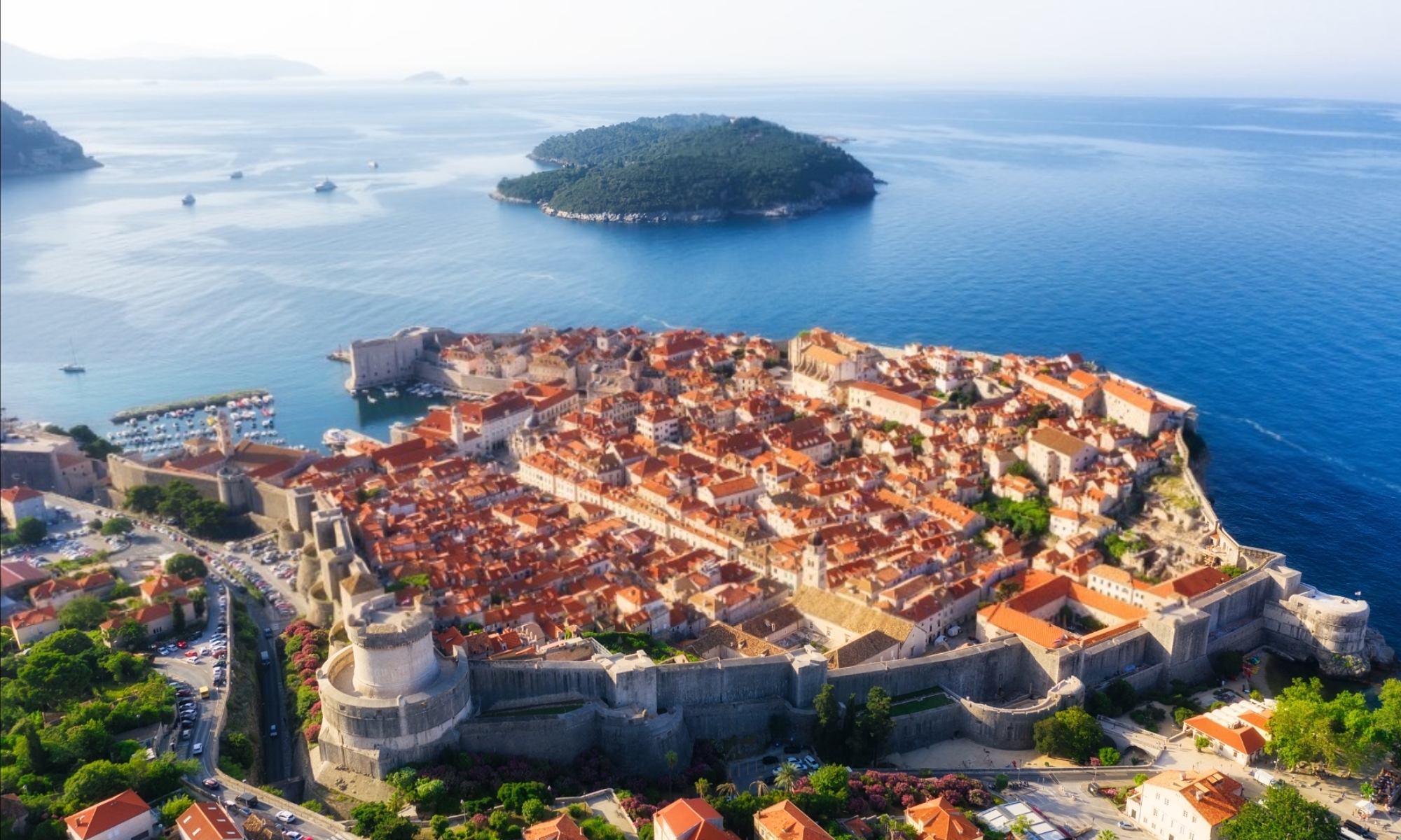 Private transfer from Split to Dubrovnik with a view of Dubrovnik Old Town