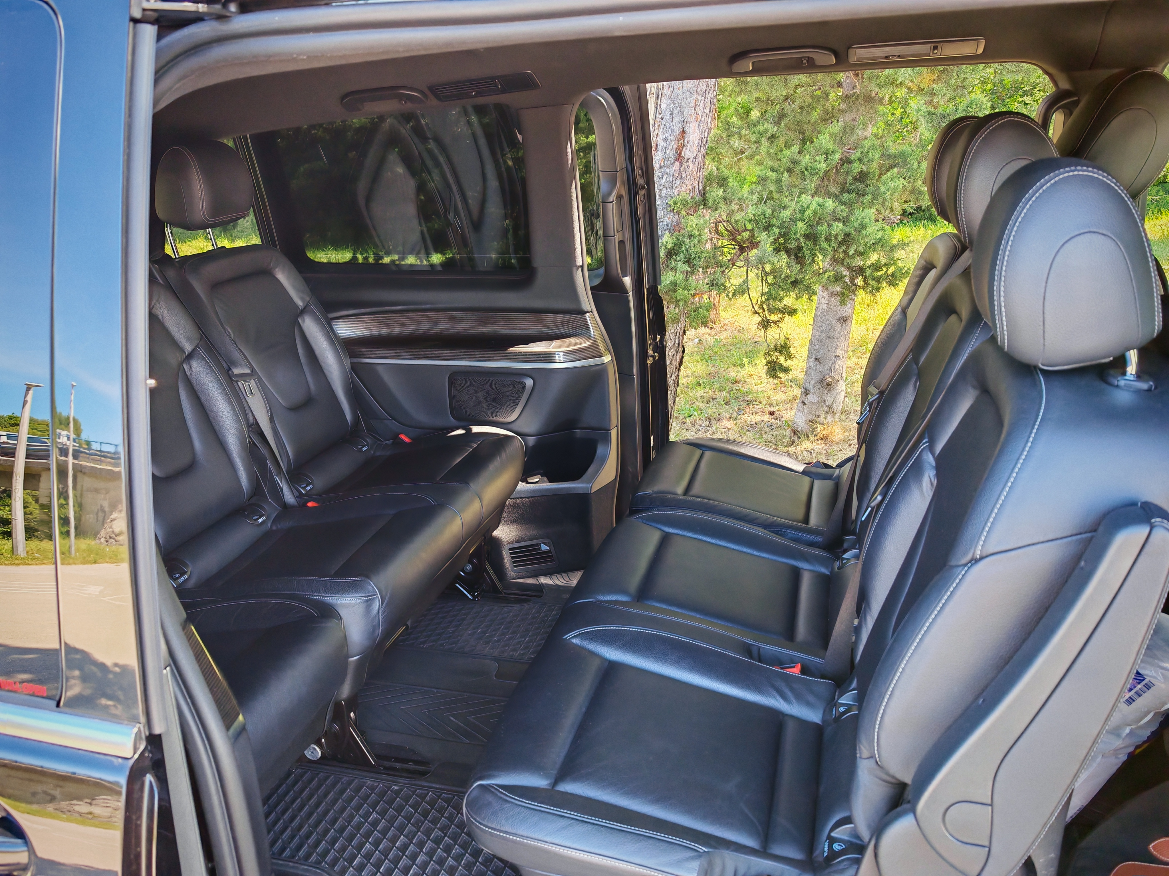 Premium Mercedes-Benz V-Class Interior | Way Travel Luxury interior of Mercedes-Benz V-Class for private airport transfers