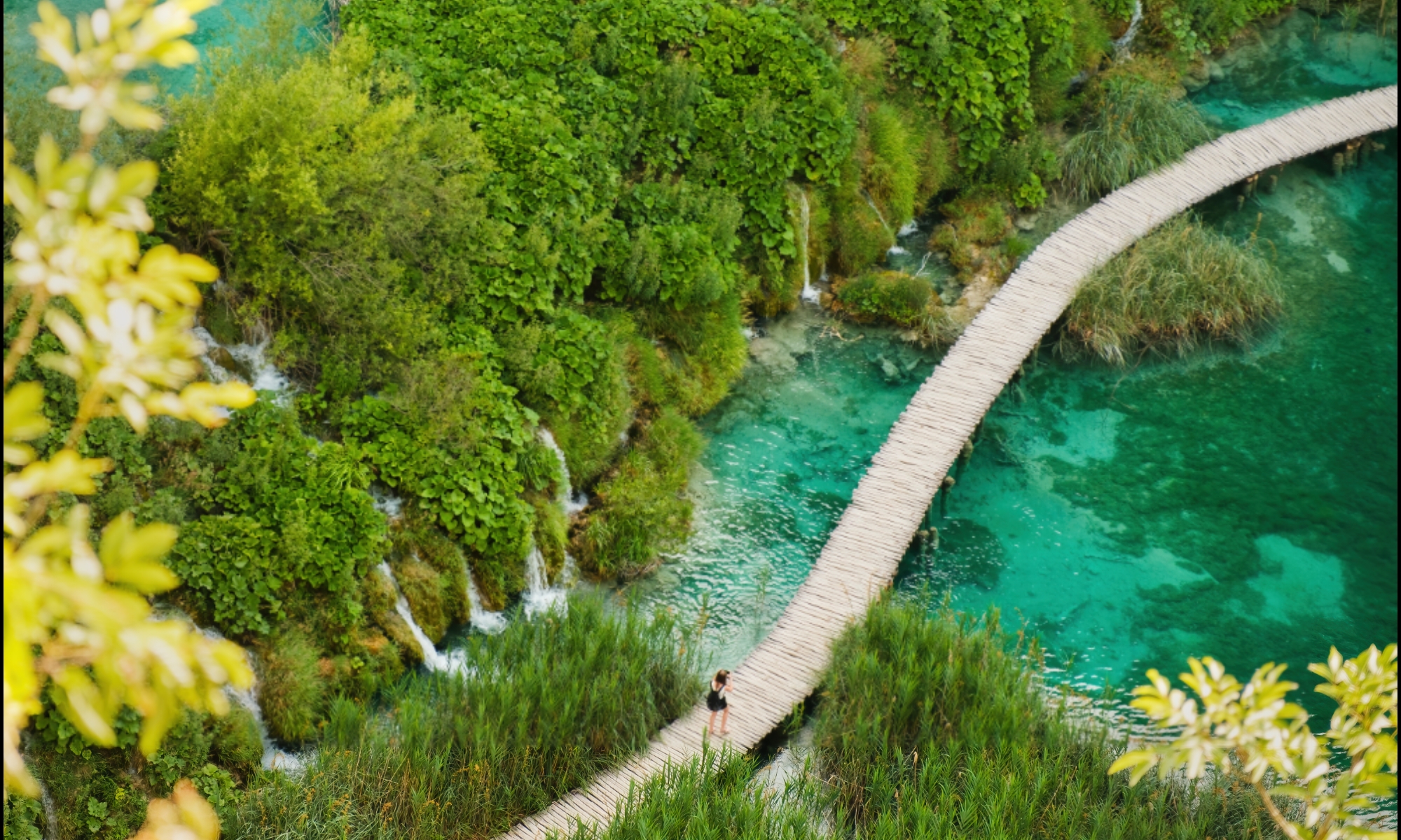 Wooden Walkways at Plitvice Lakes Wooden boardwalk at Plitvice Lakes National Park